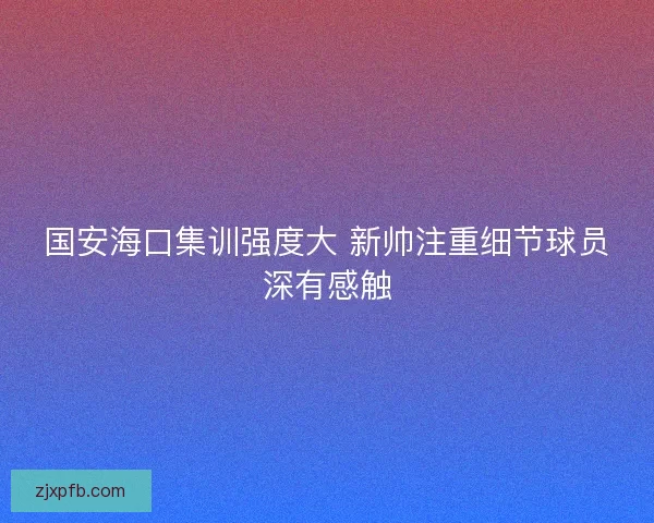 国安海口集训强度大 新帅注重细节球员深有感触